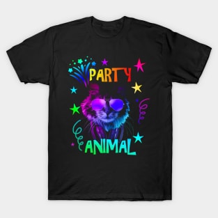 Furry Cat Party Animal T-Shirt